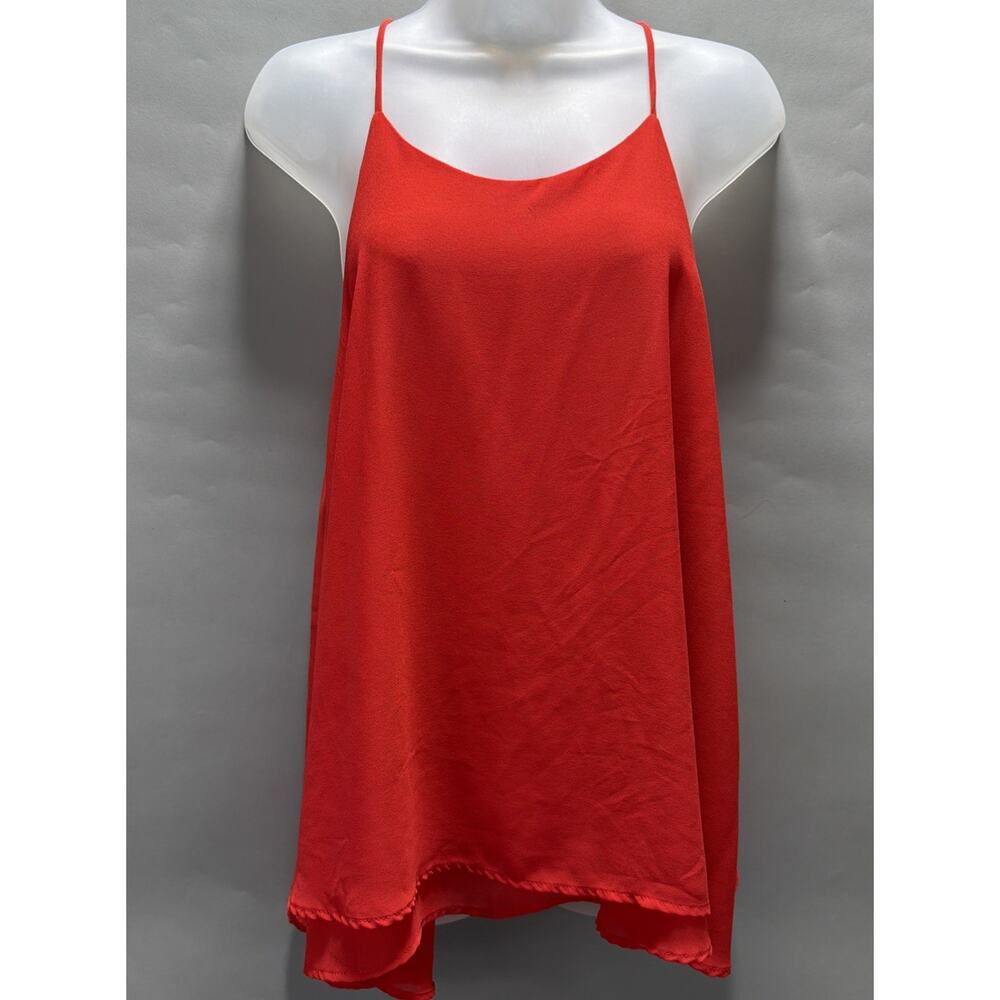Adrienne Layered Sleeveless Tank Top Women's Size Medium Flirty Boho Chic